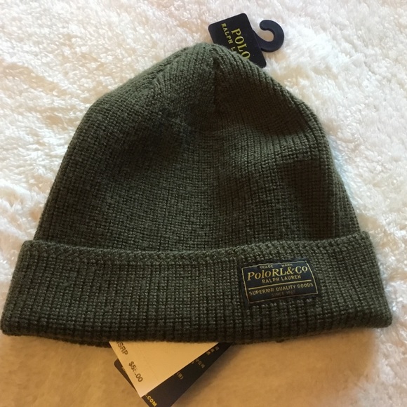 Polo Ralph Lauren Beanie Hat Olive 
